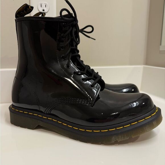 DR. MARTENS 1460 WOMEN'S PATENT LEATHER BOOTS, NO BOX, 11821, Size 11, $170 - Picture 8 of 13